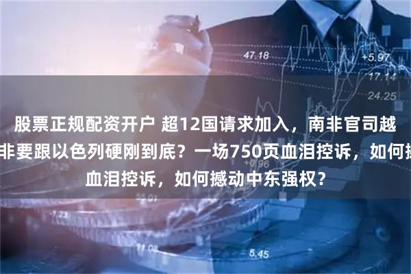 股票正规配资开户 超12国请求加入，南非官司越打越大，为何非要跟以色列硬刚到底？一场750页血泪控诉，如何撼动中东强权？